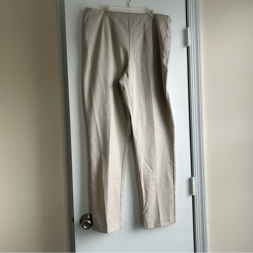 Women’s Coldwater Creek Khaki Dress Pants Pleated Tan Size 14 Corpcore Capsule